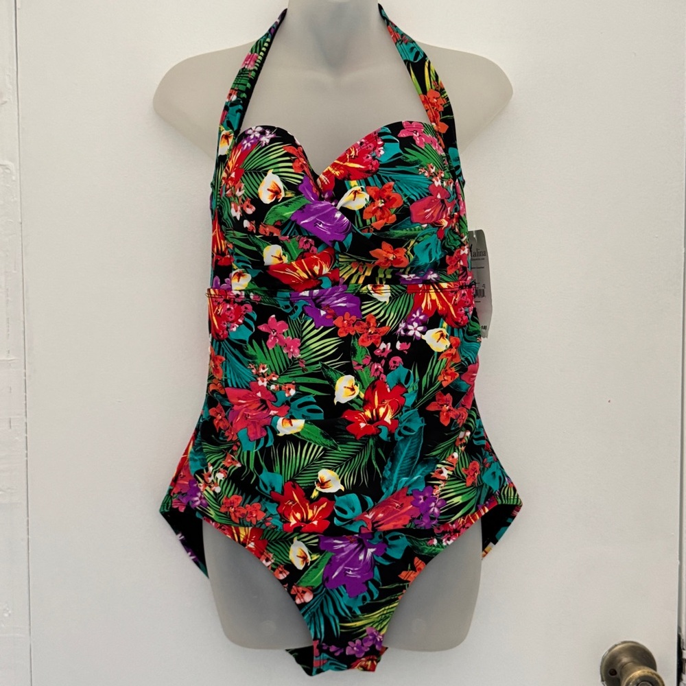 Catalina Floral One Piece Swimsuit - Multicolor XL (16-18) Hawaiian colorful